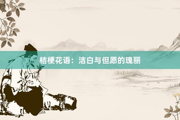 桔梗花语：洁白与但愿的瑰丽