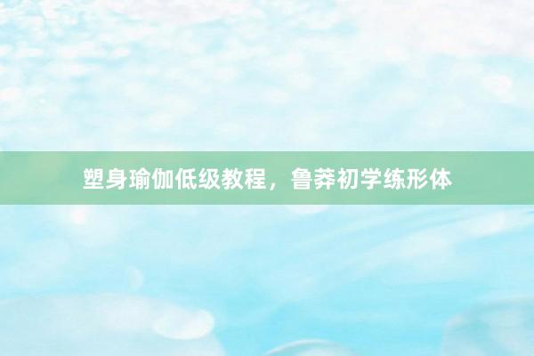 塑身瑜伽低级教程，鲁莽初学练形体