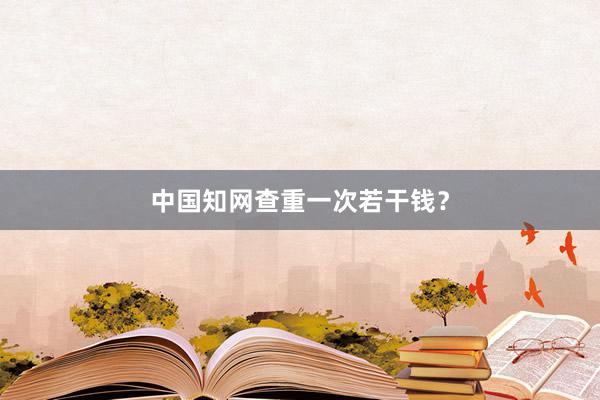 中国知网查重一次若干钱?